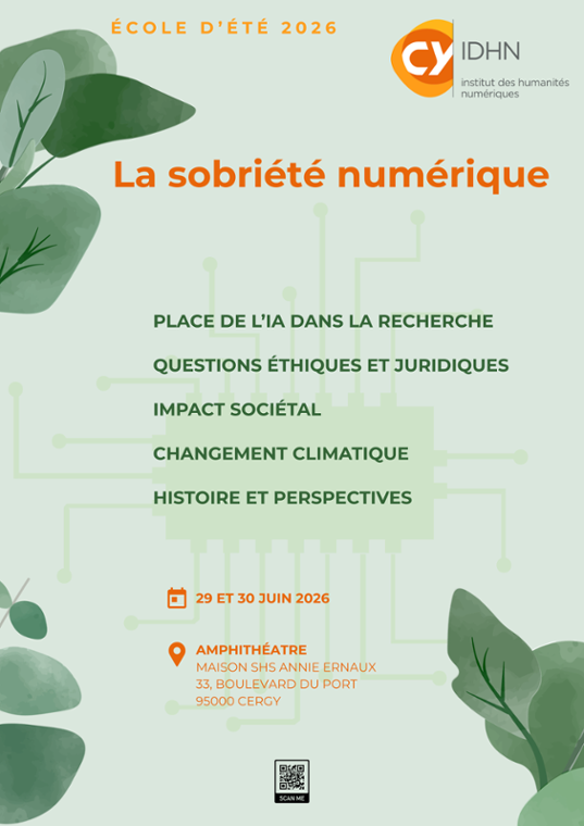 École d'été de l'IDHN 2026