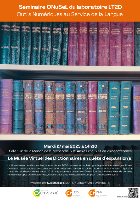 Séminaire ONuSeL : Le Musée Virtuel des Dictionnaires en quête d'expansion(s)